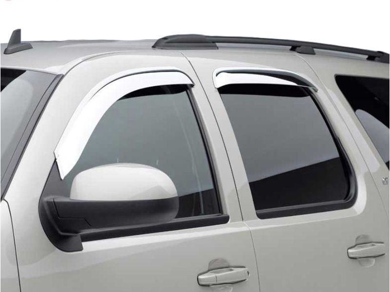 Black Horse Chrome Window Deflectors RealTruck
