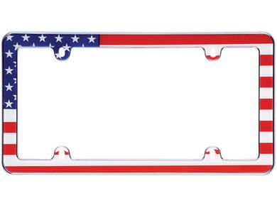 Cruiser Accessories 23001 Boarder License Plate Frame Chrome w//Fastener Caps