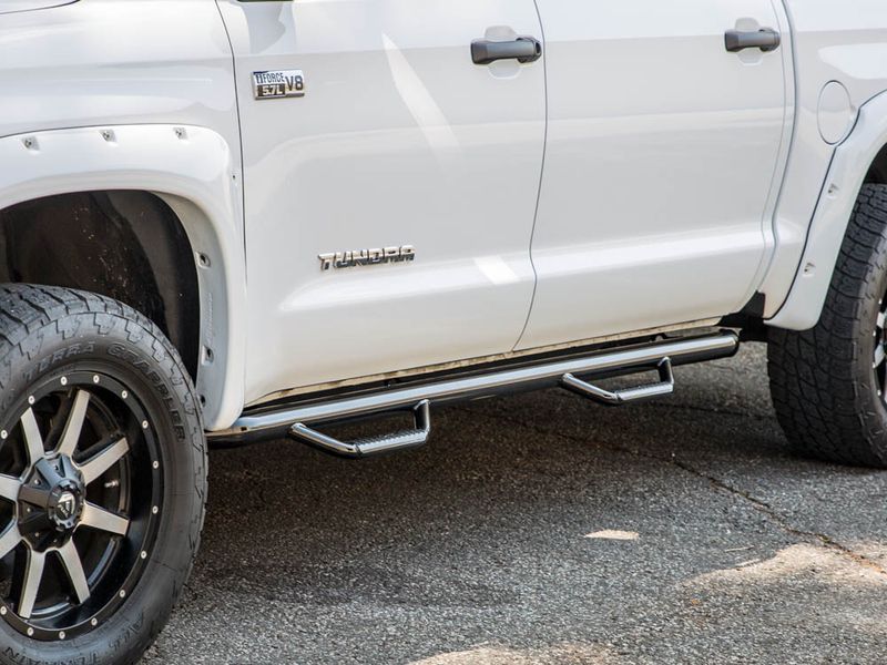 N-Fab Sierra Cab Length Podium Nerf Side Step Bars - Textured Black Hpc1980cc Tx Sierra1500