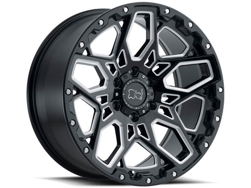 Black Rhino Machined Black Shrapnel Wheel - black-rhino-machined-black-shrapnel-wheels - Rims and Wheels Black Rhino Machined Black Shrapnel Wheel sku black-rhino-machined-black-shrapnel-wheels
