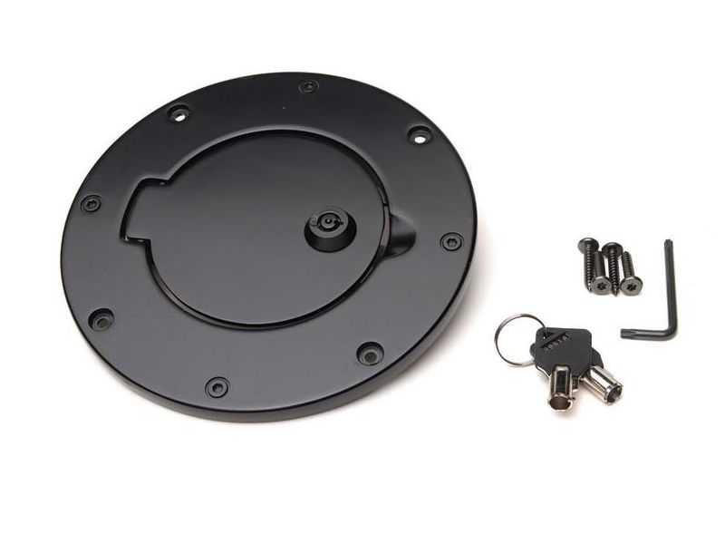 RAM85007 Rampage Black Locking Fuel Door RealTruck