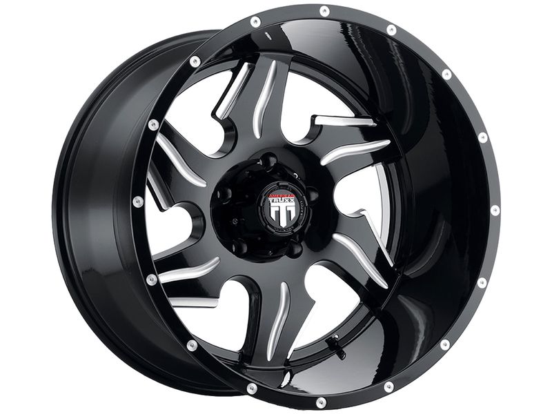 American Truxx Milled Gloss Black AT163 Ninja Wheels RealTruck
