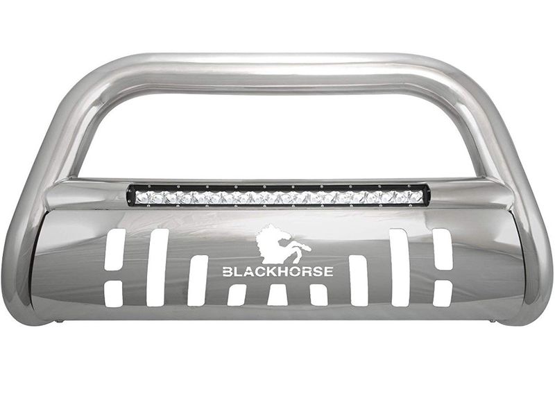 Black Horse Beacon Stainless Bull Bar