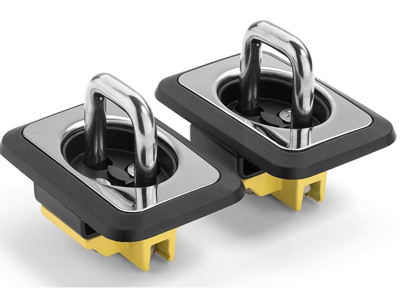 BLR4003 Bull Ring SS Stake Pocket Retractable Truck Bed Tie Down