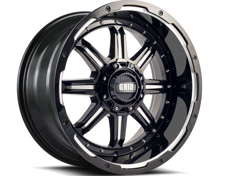 Grid Milled Gloss Black GD10 Wheels