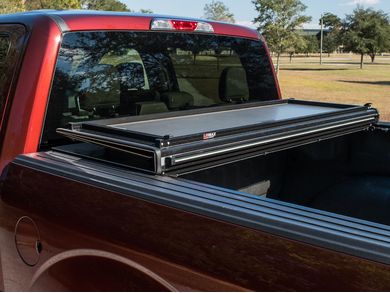 Aci B1010019 Lomax Matte Black Hard Tri Fold Tonneau Cover Tonneau Covers World