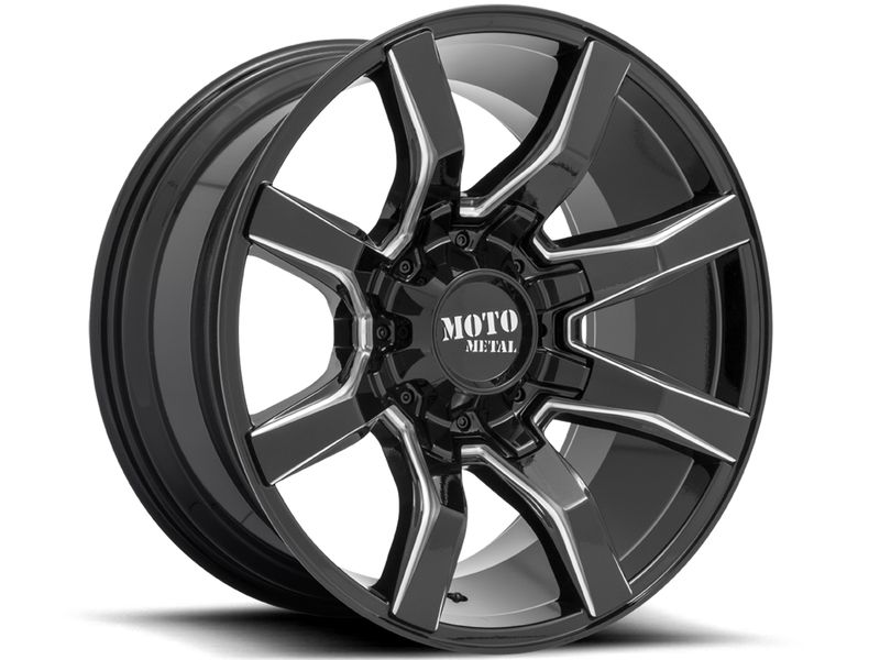 Moto Metal Milled Gloss Black MO804 Spider Wheels RealTruck