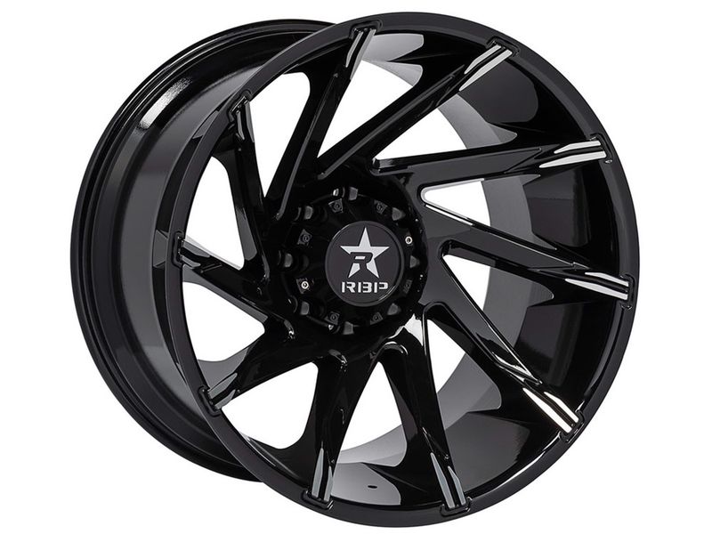 RBP Milled Gloss Black 77R Spike Wheels RealTruck