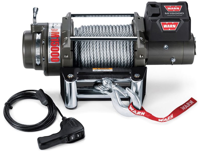 Warn M15 15000LB Winch w/ Steel Cable - warn-m15000-winch - Towing Warn M15 15000LB Winch w/ Steel Cable sku warn-m15000-winch
